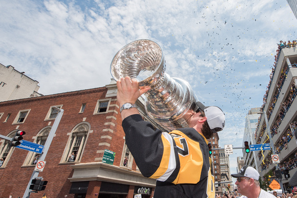 Sidney Crosby with the Stanley Cup Pittsburgh Penguins Stanley Cup Parade - 172