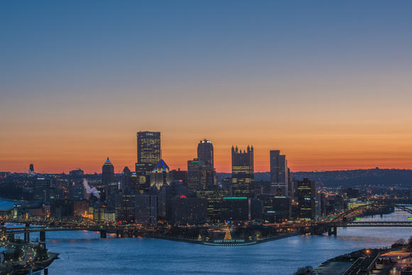 New Years Day 2015 sunrise in Pittsburgh