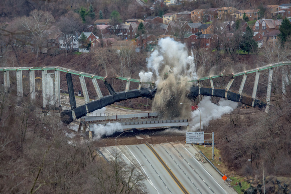 The demolition of the Greenfield Bridge in Pittsburgh