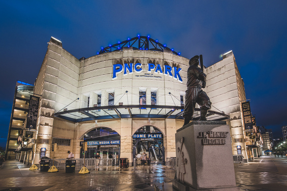 The Honus Wagner statue outside PNC Park in Pittsburgh