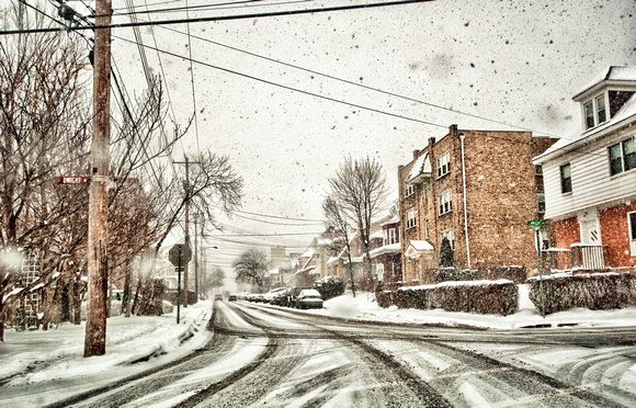 Potomac Ave in the snow HDR