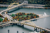 Point State Park in the fall in Pittsburgh
