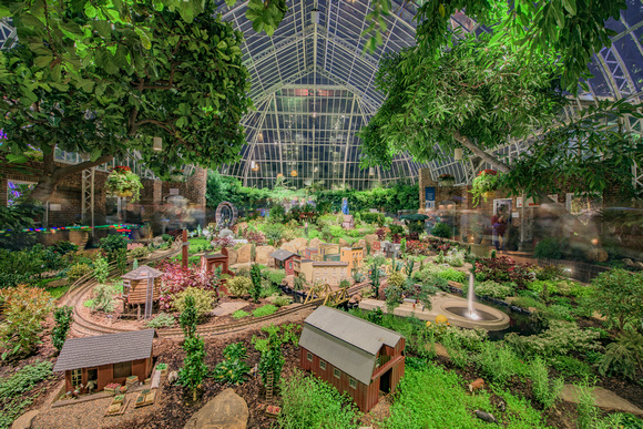 Phipps Conservatory in Pittsburgh - Winter 2016 Light Show and Train Display - 020