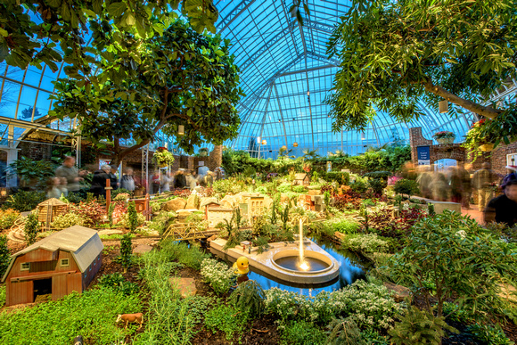 Phipps Conservatory in Pittsburgh - Winter 2016 Light Show and Train Display - 018