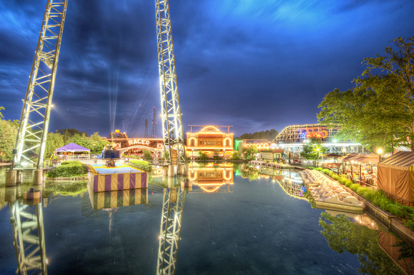 Racer reflections at Kennywood Park HDR
