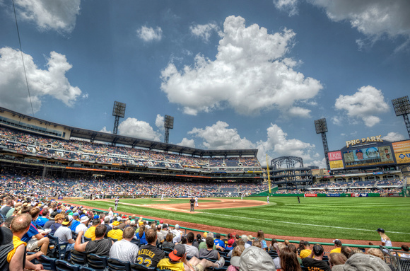 View from right field seats at PNC Park HDR