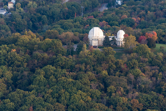 The Allegheny Observatory in Pittsburgh in the fall