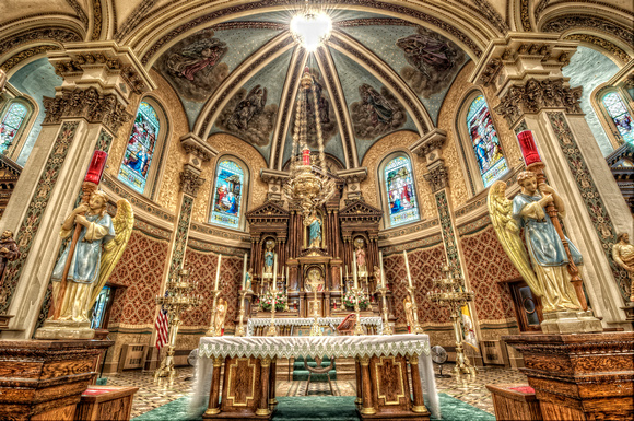 Immaculate Heart of Mary Church altar HDR