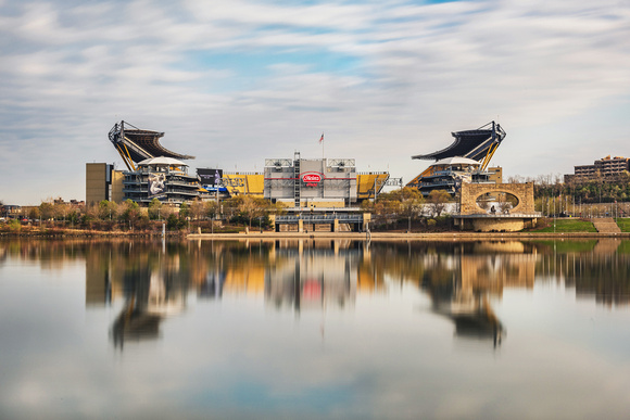 Heinz Field floats in the clouds in this long exposure