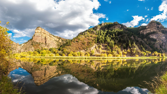 A panorama near Hanging Lake in Colorado