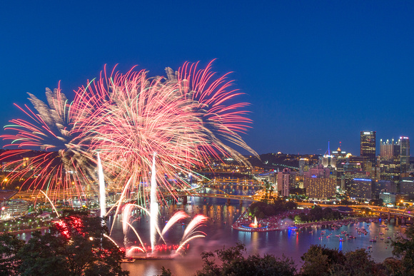 Fireworks on July 4th in Pittsburgh