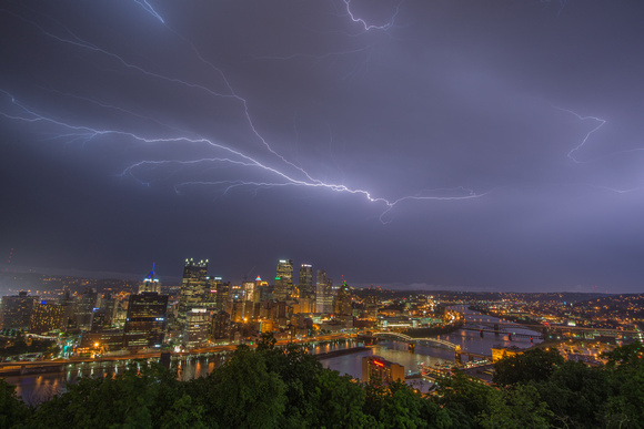 Lightning over Pittsburgh from Mt. Washington in the Spring 2014 035