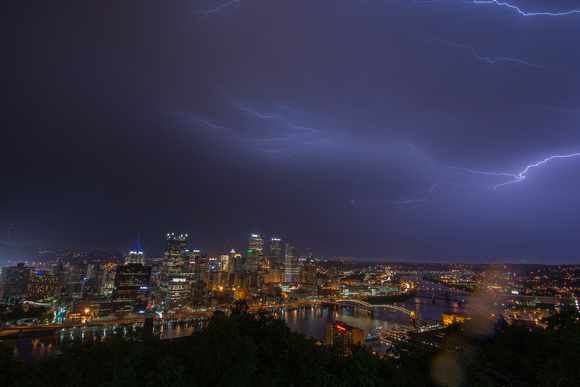 Lightning over Pittsburgh from Mt. Washington in the Spring 2014 037