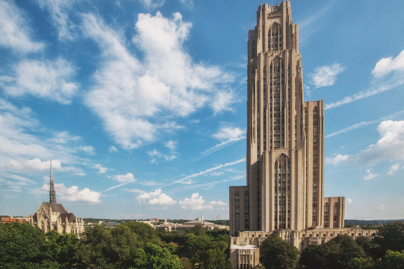 Cathedral of Learning and Heinz Chapel on Pitt's Campus