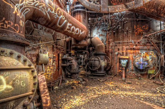 Inside Carrie Furnace HDR