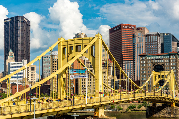 The Clemente Bridge on a beautiful Pittsburgh afternoon