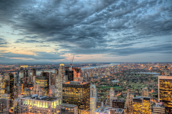View of Central Park from the Top of the Rock in HDR