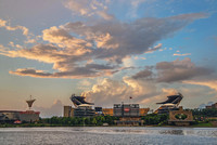 Clouds over Heinz Field at dusk
