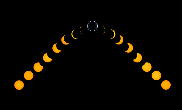 Phases of the 2017 Total Solar Eclipse - Princeton, KY - Print