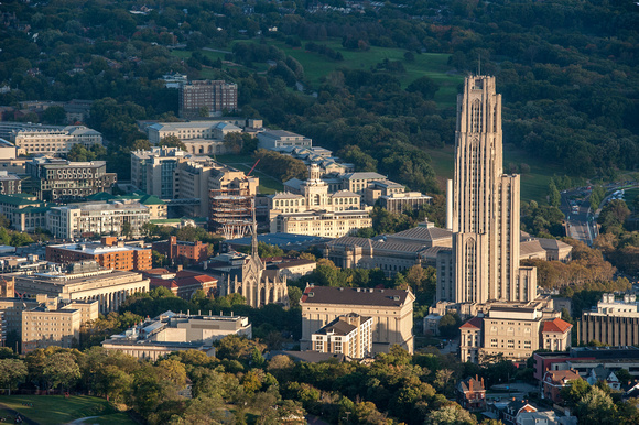 The Cathedral of Learning and Carnegie Mellon - Aerial view