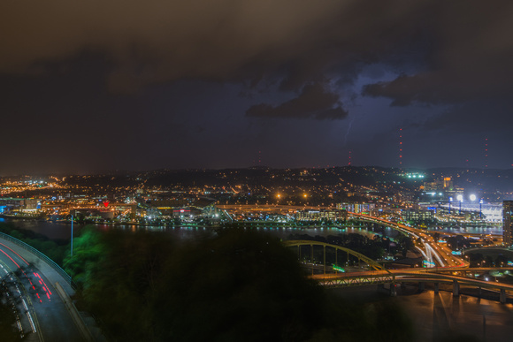 Lightning over Pittsburgh from Mt. Washington in the Spring 2014 005