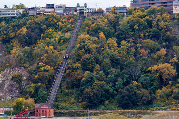 The Duquesne Incline in Pittsburgh in the fall
