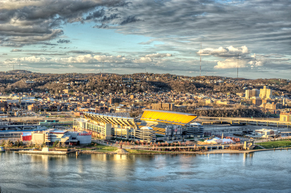 Heinz Field from the Duquesne Incline overlook HDR