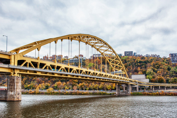 The Ft. Pitt Bridge and fall colors in Pittsburgh