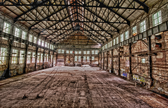 Empty factory at Carrie Furnace HDR