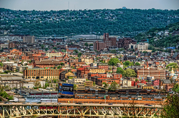 South Side of Pittsburgh from Mt. Washington HDR