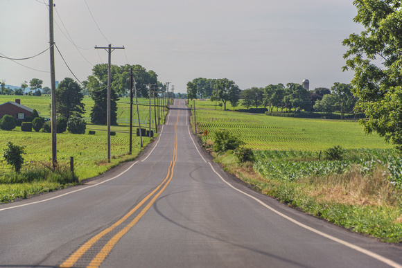 Empty road in Central Pennsylvania