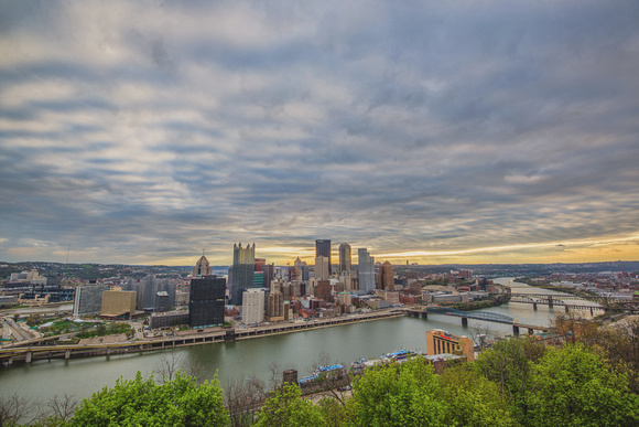A sliver of sun over Pittsburgh