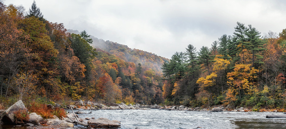 Panorama of the Youghiogheny River at Ohiopyle