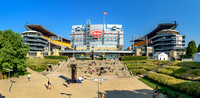 Panorama of the outside of Heinz Field before the Pitt vs. Penn State game in Pittsburgh
