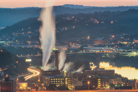 The Heinz Plant as seen from the West End Overlook in Pittsburgh