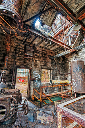 Control room at Carrie Furnace HDR
