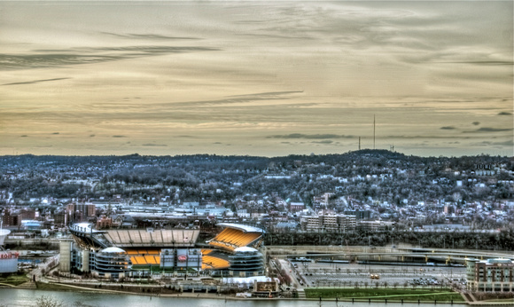 Heinz Field from Mt. Washington and North Shore HDR