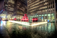 Christmas ornament sculpture in New York City HDR