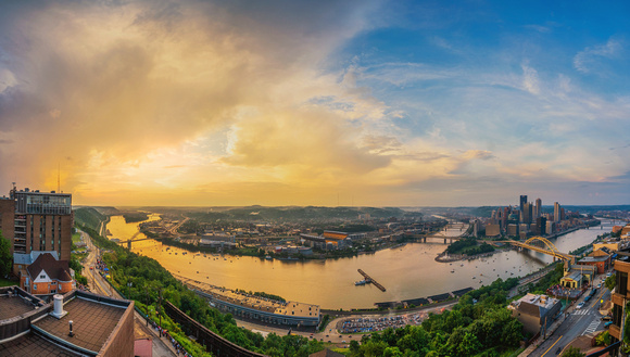 Pittsburgh fireworks - July 4th, 2019 - 319-Pano copy