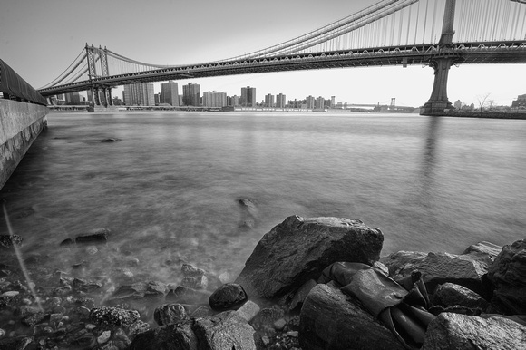 The Manhattan Bridge at dawn