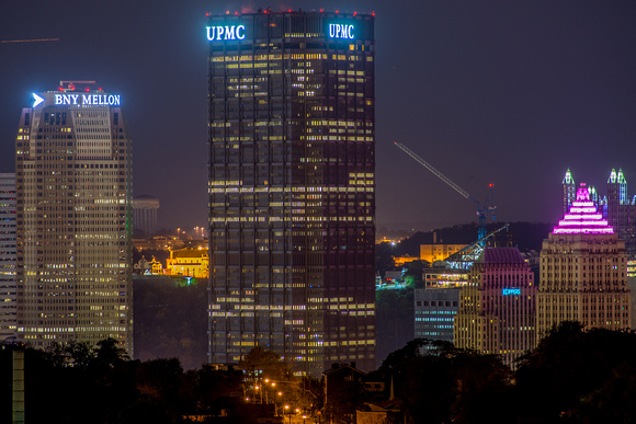 Downtown Pittsburgh shines from the Hill District