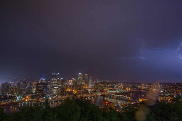 Lightning over Pittsburgh from Mt. Washington in the Spring 2014 036