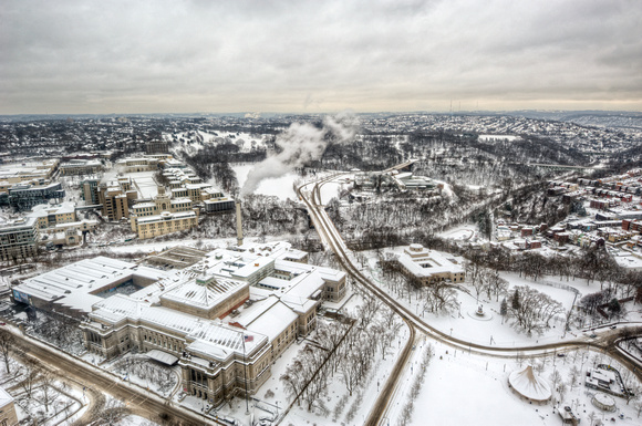 View of Carnegie Mellon from the Cathedral of Learning HDR
