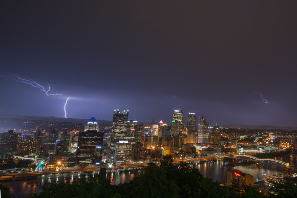 Lightning over Pittsburgh from Mt. Washington in the Spring 2014 034