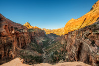 Sunrise from Canyon Overlook in Zion National Park