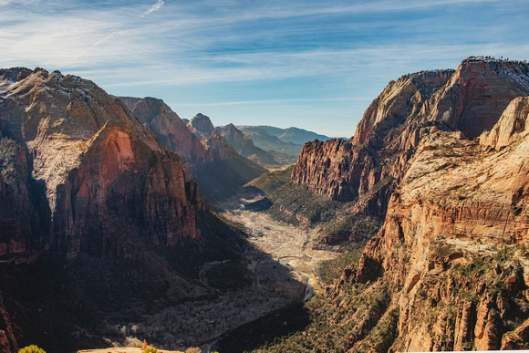 View from the top of Angel's Landing in Zion National Park
