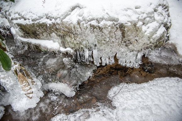 Interesting icicles at the Cascades at Ohiopyle State Park
