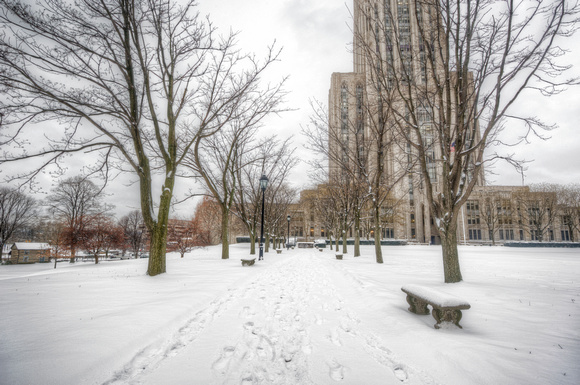 Walkway by the Cathedral of Learning HDR
