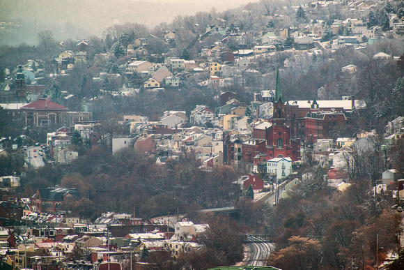 South Side Slopes in the snow in Pittsburgh