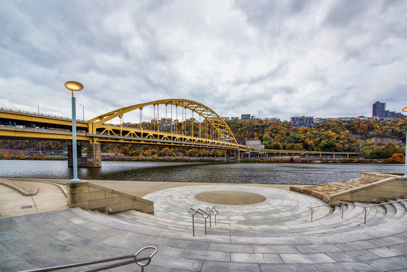 Along the Monongahela River in the fall in Pittsburgh